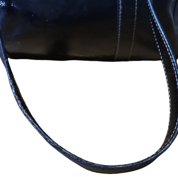 Coach Gallery F12839 Black Patent Leather Shoulder Tote – Turnlock Side Pockets - Picture 14 of 16